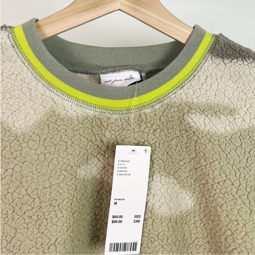 NWT Urban Outfitters Out From Under Printed Sherpa Oversized Sweatshirt - Picture 5 of 7